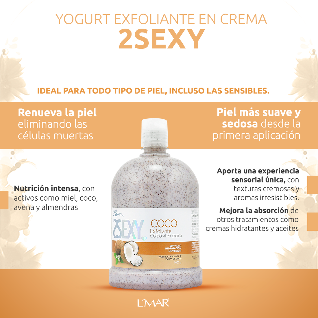 EXFOLIANTE CORPORAL EN CREMA 2SEXY COCO