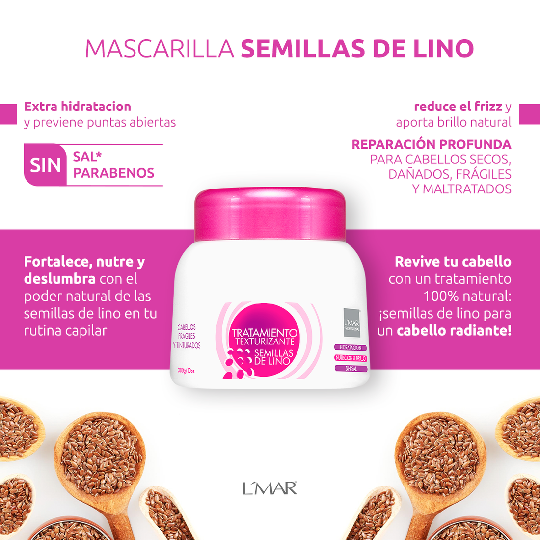 Mascarilla semillas de lino